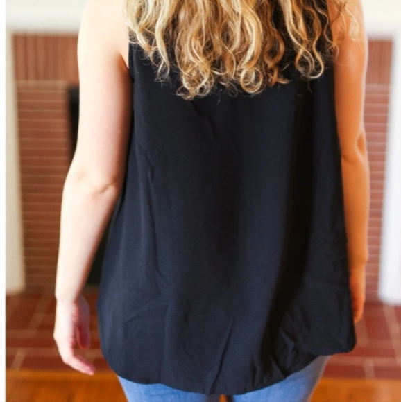 Black V Neck Tank - Picture 2 of 2